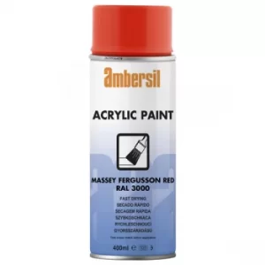 image of Ambersil 20557-AA Acrylic Paint Massey Flame Red RAL 3000 400ml