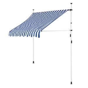 Image of Clamp Awning Blue/White 150cm