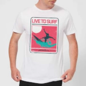 image of Native Shore Live To Surf Mens T-Shirt - White - 3XL