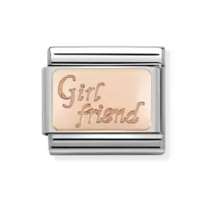 Image of Nomination Classic Rose Gold Girlfriend Charm