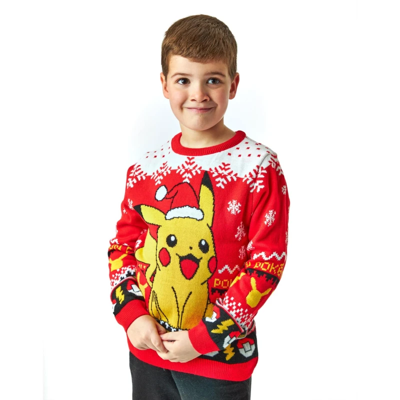 Image of Pokemon Christmas Jumper Red