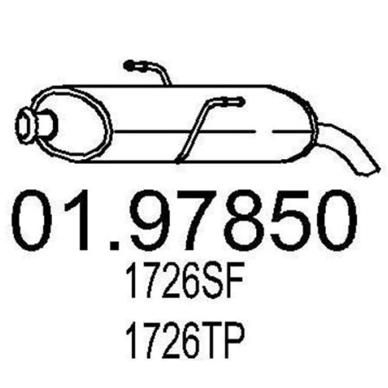 Image of MTS 01.97850 Rear silencer End Silencer (3437)