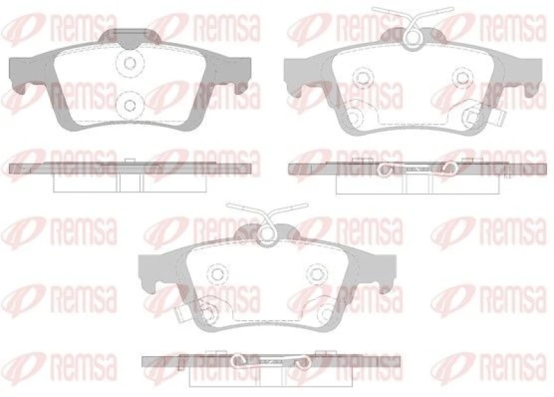 Image of REMSA Brake pad set REMSA 0842.12