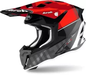 Image of Airoh Twist 2.0 Tech Motocross Helmet, red, Size 2XL, red, Size 2XL