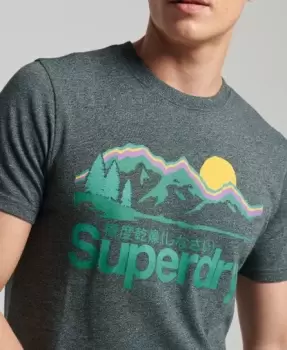 Image of Superdry Mens Great Outdoors T-Shirt Dark Grey / Asphalt Grit - Size: L