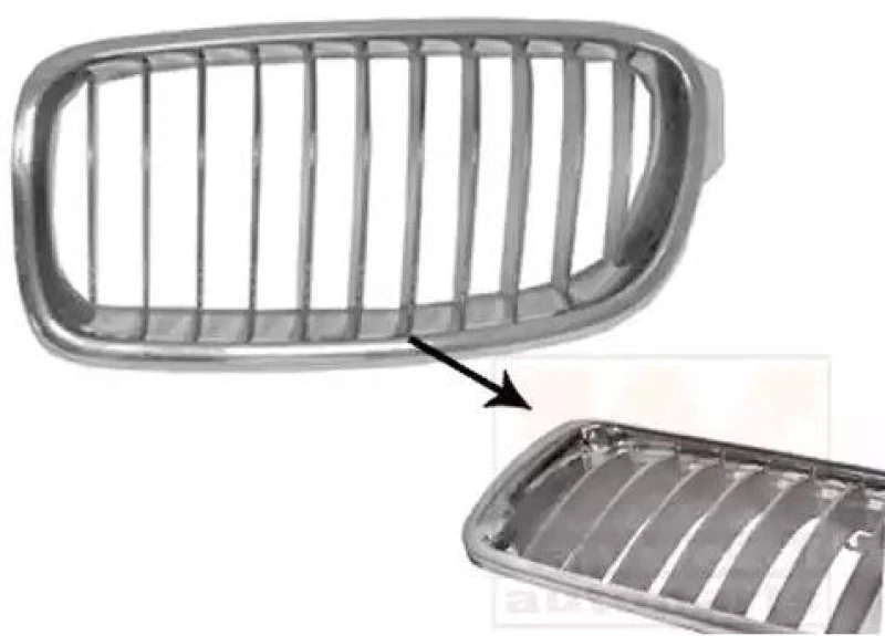 Image of VAN WEZEL 0670513 Radiator Grill Left, chrome, chrome Radiator Grille (472)