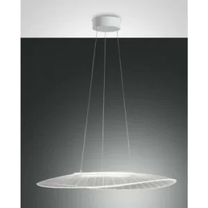 Fabas Luce Vela LED Dome Pendant Ceiling Lights White Glass