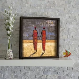 Image of KZM419 Multicolor Decorative Framed MDF Painting