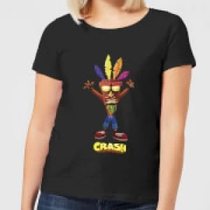 Image of Crash Bandicoot Aku Aku Womens T-Shirt - Black - 3XL