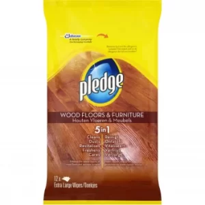 Image of Pledge Wood Floors and Furniture Wipes 12 pack