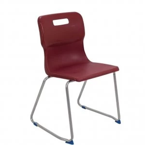 TC Office Titan Skid Base Chair Size 6, Burgundy