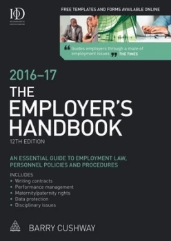 Image of The Employers Handbook 2016-17 by Barry Cushway Book