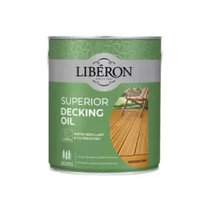 image of Liberon - 126104 Superior Decking Oil Medium Oak 2.5 litre LIB126104