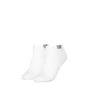 Image of Calvin Klein Klein Patch Ankle Womens Socks - White