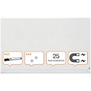 Image of Nobo Widescreen Glass Whiteboard Glass Brilliant White 188.3 x 105.9 cm