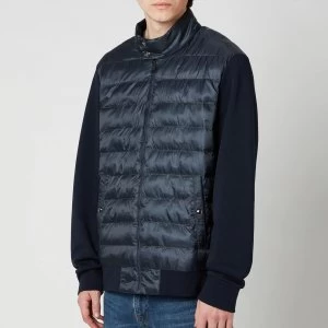 image of Polo Ralph Lauren Mens Double Knitted Full Zip Jacket - Navy Herringbone - L