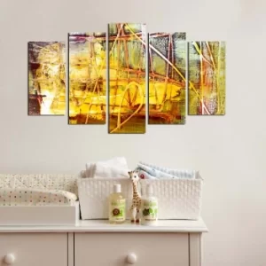Image of 5ABSMDF-38 Multicolor Decorative MDF Painting (5 Pieces)