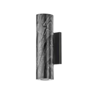 image of Predock 2 Light Wall Sconce Black Brass