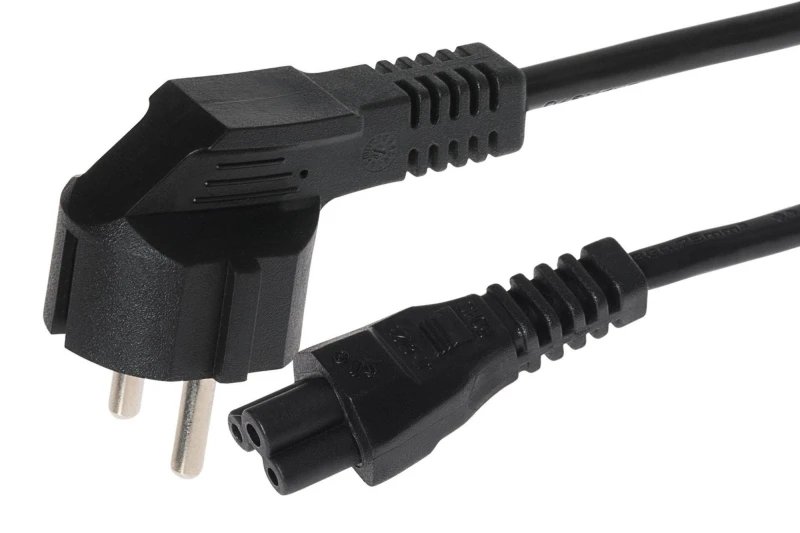 Image of Maplin PL1557 power cable Black 1m C5 coupler Power plug type F