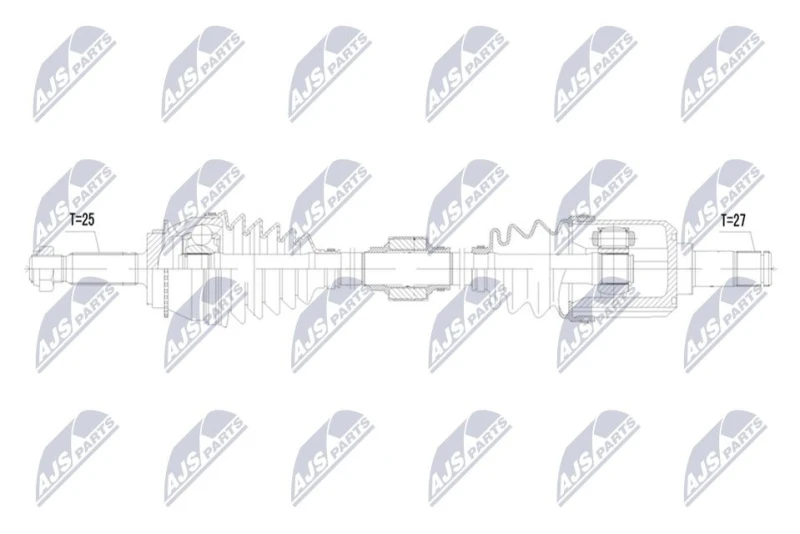 Image of NTY NPW-MS-098 Drive shaft Manual Transmission, Front Axle Left Drive Shaft (13)