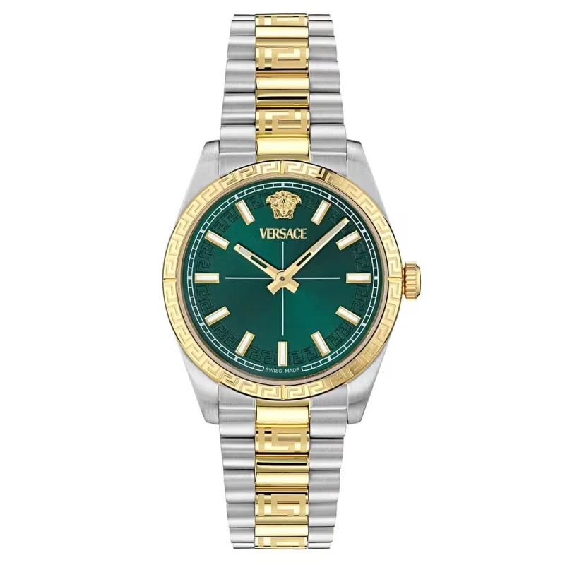 Image of Versace Luxury Quartz Wrist Watch Versace VEOE00425 Gold Stainless Steel Analog gold/silver gold/silver