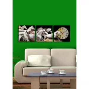 Image of 3P2828CS-3 Multicolor Decorative Canvas Wall Clock (3 Pieces)
