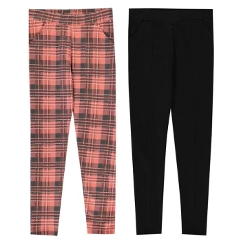 image of SoulCal 2 Pack Trousers Junior Girls - BLK/Pink