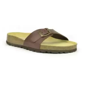 Image of Sanosan Womens/Ladies Malaga Leather Sandals (8 UK) (Dark Brown)