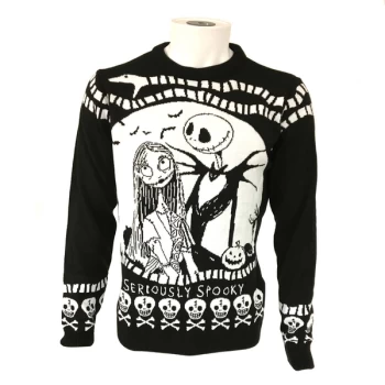 image of Nightmare Before Christmas - Seriously Spooky Unisex Christmas Jumper Small