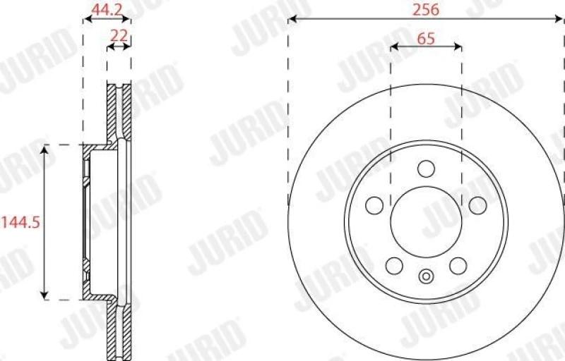 Image of Brake disc JURID 563227JC