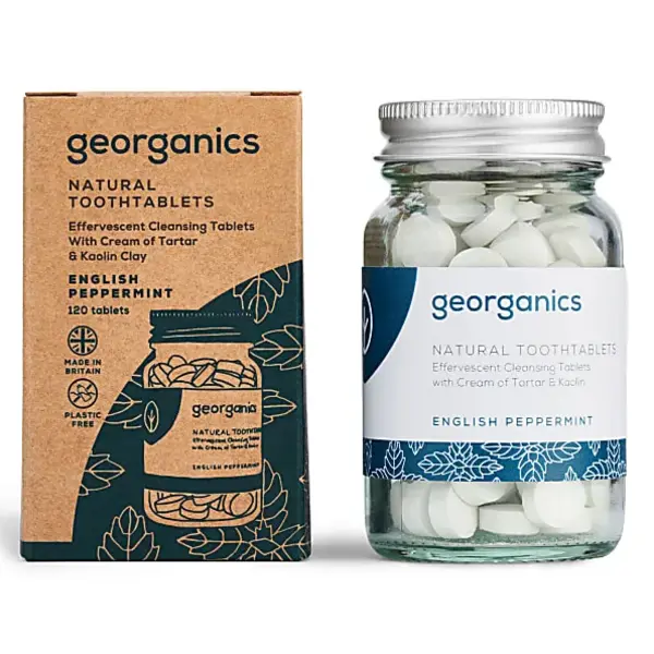 image of Georganics English Peppermint Toothpaste Tablets 120 PCS