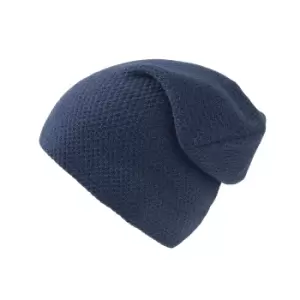 Image of Atlantis Snobby Waffle Knit Beanie (One Size) (Navy)