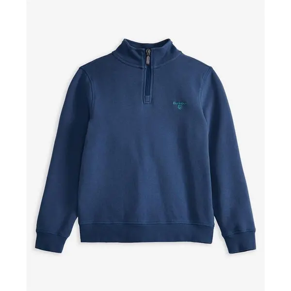 image of Barbour Boys' Myles Half-Zip Sweatshirt - Blue 11-12Y/XL