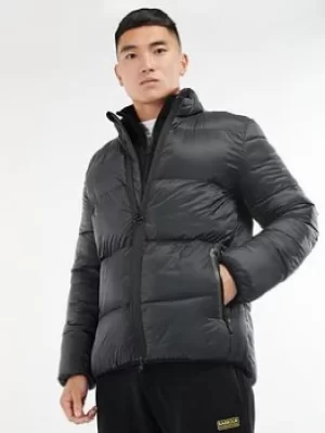 Image of Barbour International Finsbury Quilted Jacket, Black Size M Men