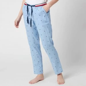Image of Tommy Hilfiger Womens Mini Flag Pants - Light Blue - L