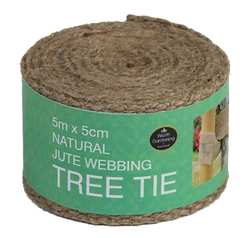 Image of Garland 5m x 5cm Natural Jute Webbing Tree Tie (Loose) W0826