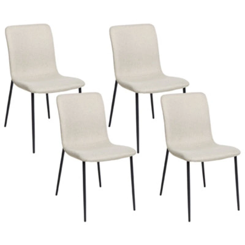 Image of Beliani Set Of 4 Dining Chairs Glendive Light Beige