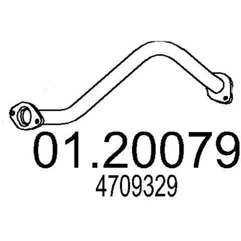 Image of MTS 01.20079 Exhaust Pipe Front, Length: 870mm Exhaust Pipe (17)
