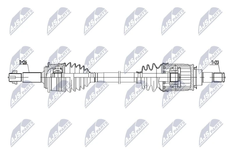Image of NTY NPW-TY-248 Drive shaft Automatic Transmission, Rear Axle Right Drive Shaft (13)