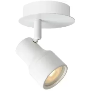 Image of Lucide SIRENE-LED - Ceiling Spotlight Bathroom - Ø10cm - LED Dim. - GU10 - 1x5W 3000K - IP44 - White