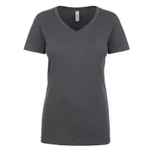 Image of Next Level Womens/Ladies Ideal V-Neck T-Shirt (L) (Dark Grey)