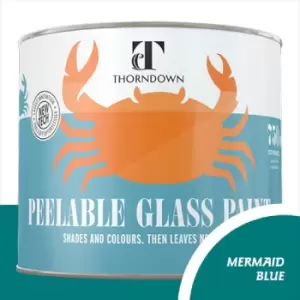 Image of Thorndown Mermaid Blue Peelable Glass Paint 150ml - Translucent