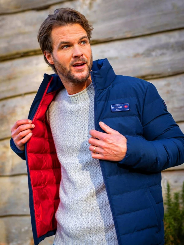 Image of Brakeburn Mens Mainstone Jacket in Navy Size: XL Navy Male XL