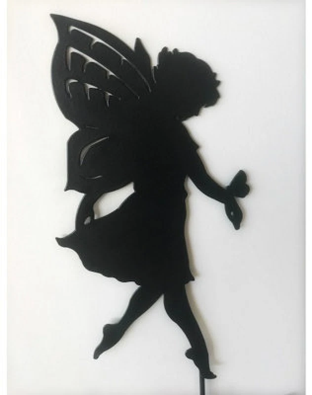 Image of Poppy Forge Large Fairy - Garden Ornament - Solid Steel - L28 X W28 X H28cm - Black