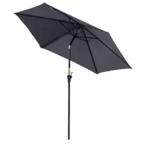 Image of Outsunny 2.2M Tilt Garden Parasol Beach Umbrella Patio Sun Shade Cream - White