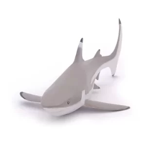 Image of PAPO Marine Life Blacktip Reef Shark Toy Figure, Three Years or Above, Grey/White (56034)