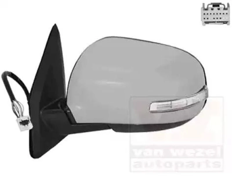 Image of VAN WEZEL 0978817 Wing mirror * HAGUS * Left, Heatable, primed Outside Mirror (50)