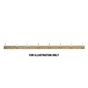 Image of Slingsby Club/Evolve Range Coat Rail Wood 3000MM Wide x 25 Deep With 14 Hooks