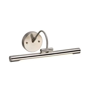 Image of LED 1 Light Small Picture Wall Light Brushed Nickel