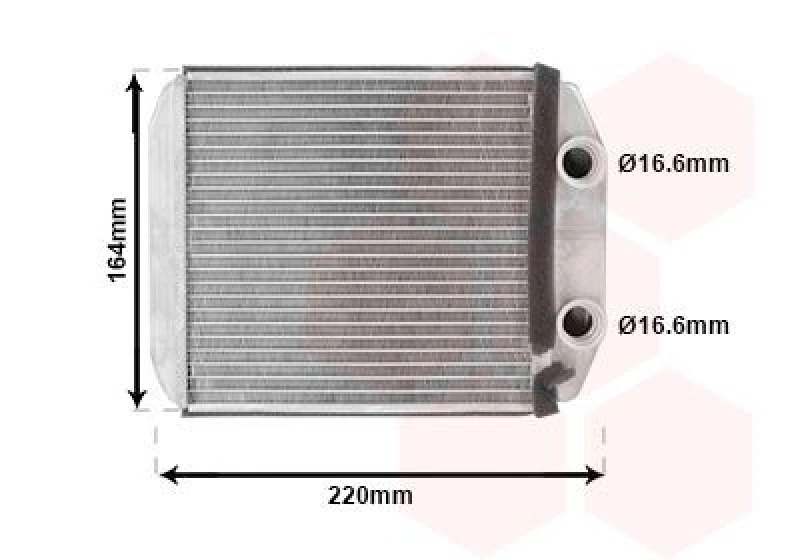 Image of VAN WEZEL Heater matrix VAN WEZEL 43016701